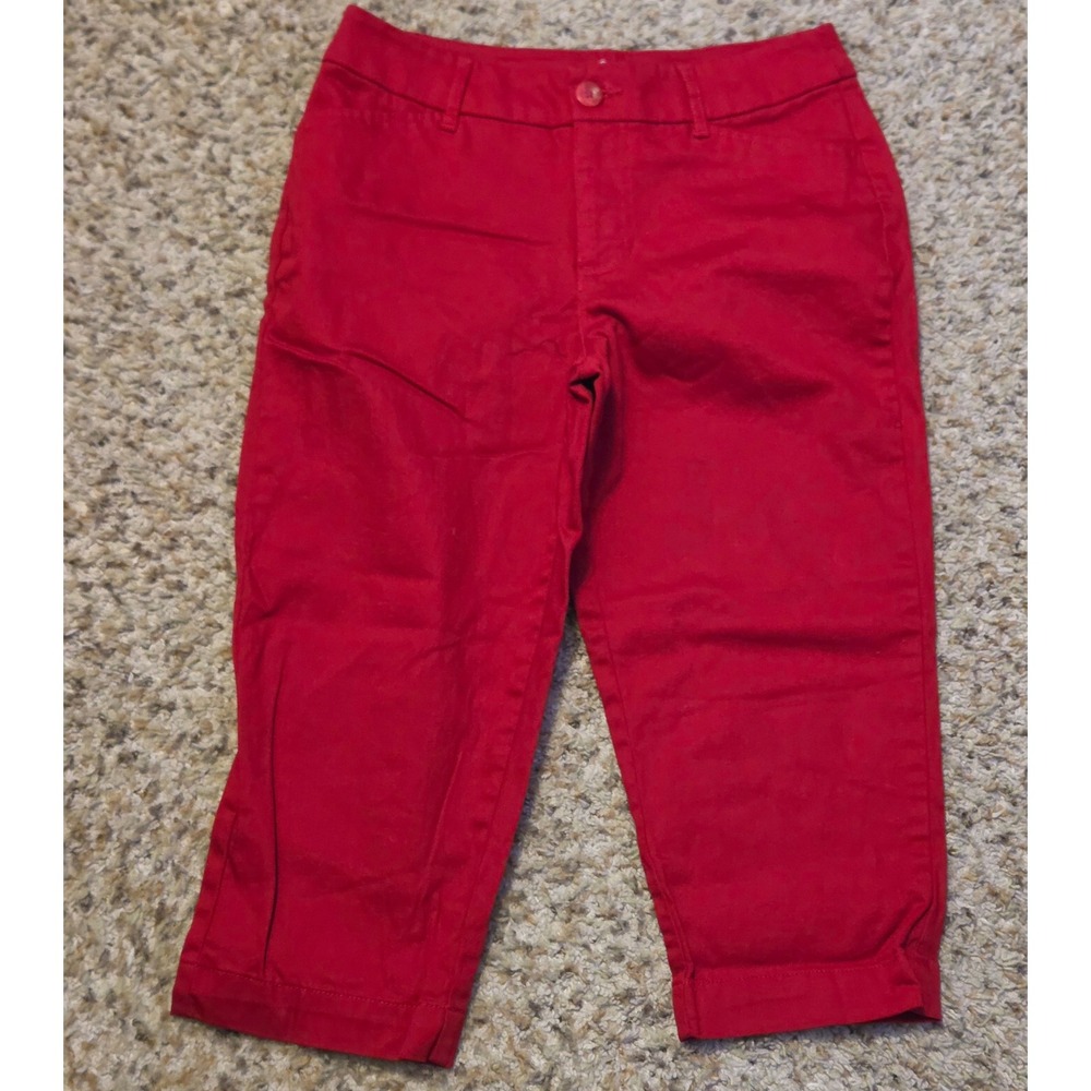 St. John's Bay Capri Pants Women's Size 6 Red